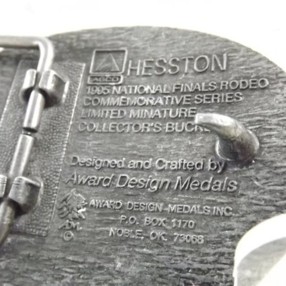 1995 National Finals Rodeo Miniature Belt Buckle - Picture 3 of 7